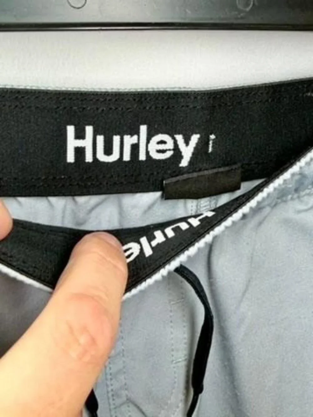 Hurley Boys Board Shorts Size 8 Light Blue Swim Trunks Drawstring Elastic Waist
